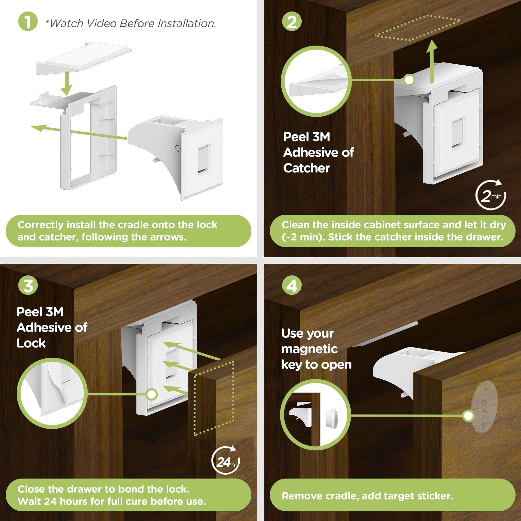 Skyla Homes installation in seconds shows tool-free setup