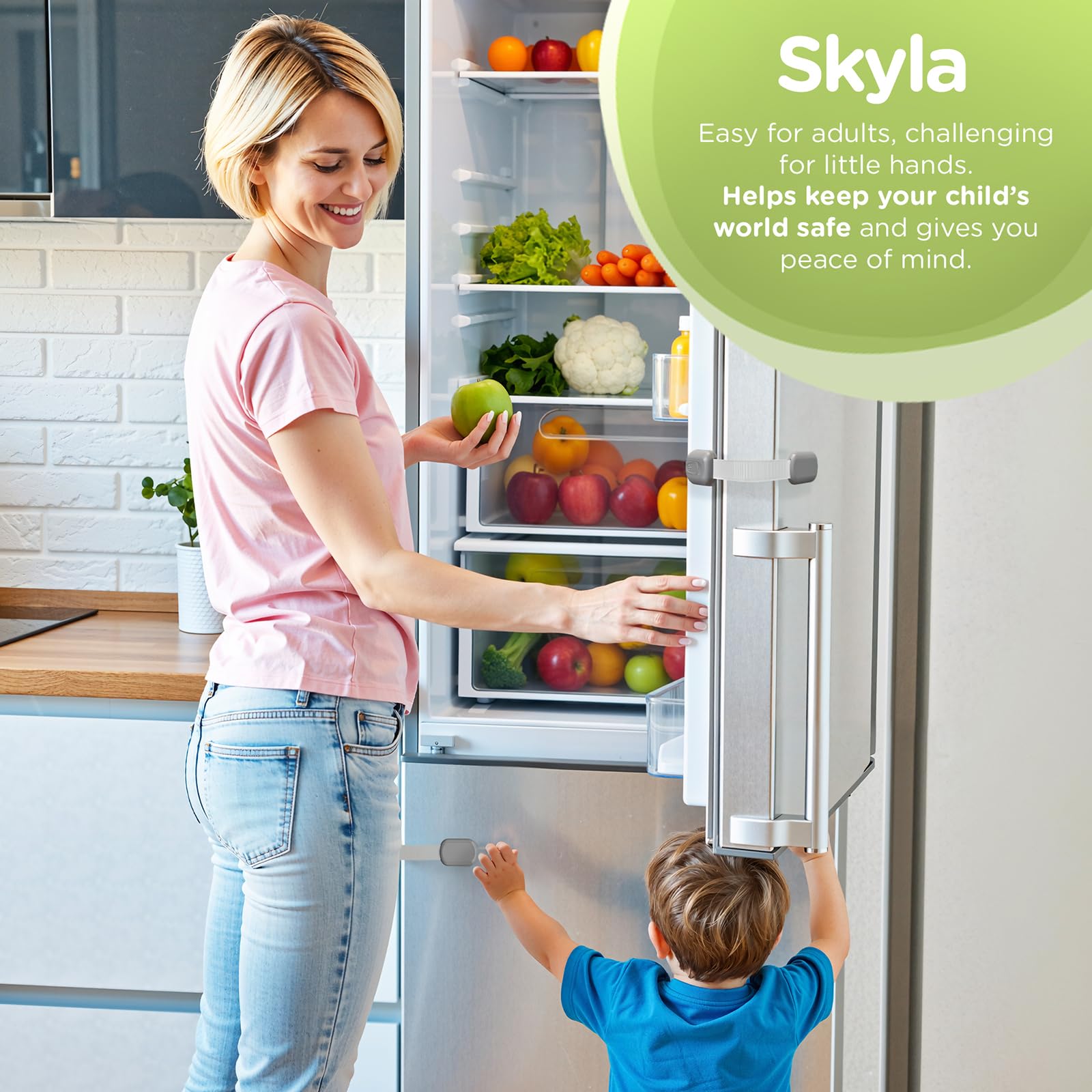 Skyla Homes toilet seat latch installed for child access control and safer bathroom use