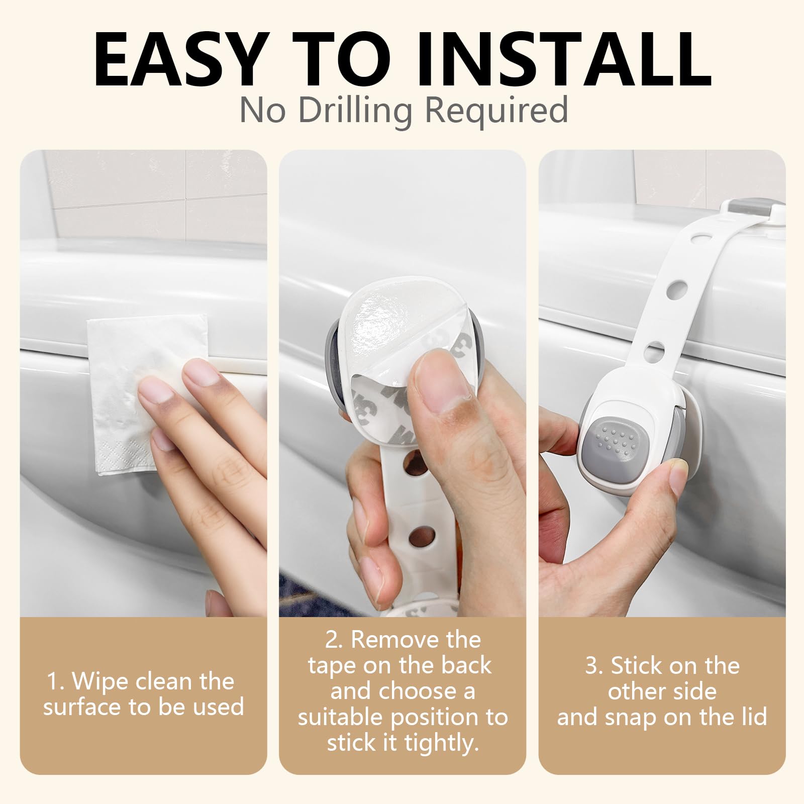 SKYROKU one-handed operation image highlights easy locking and unlocking.