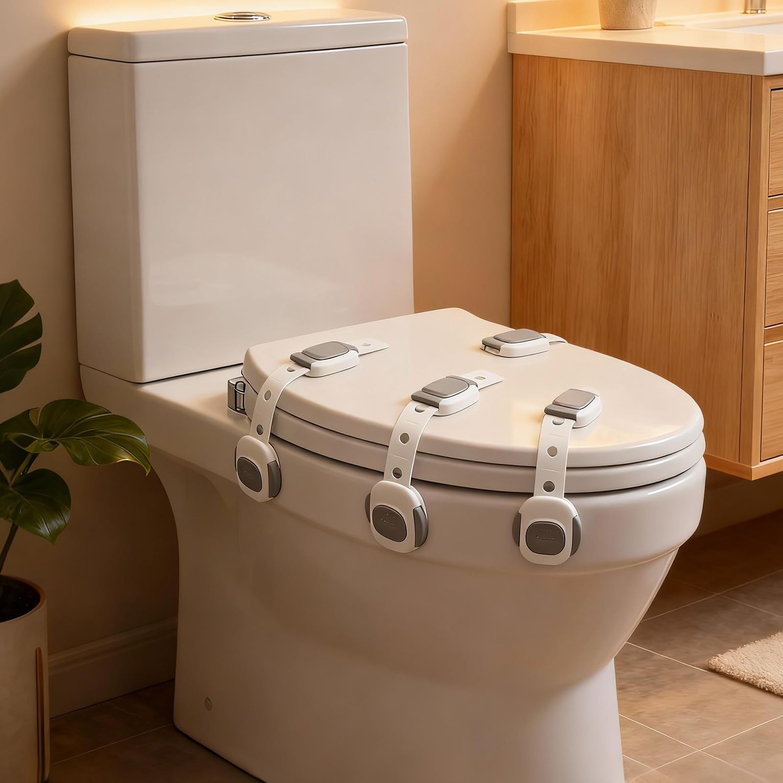SKYROKU pack closeup demonstrates a multi-lock safety solution for family rooms.