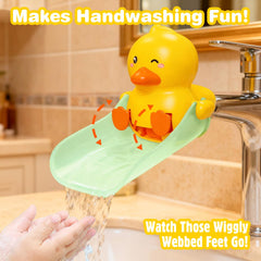 Skyroku Duck-Tastic yellow-green colors appeal to toddlers during wash time.