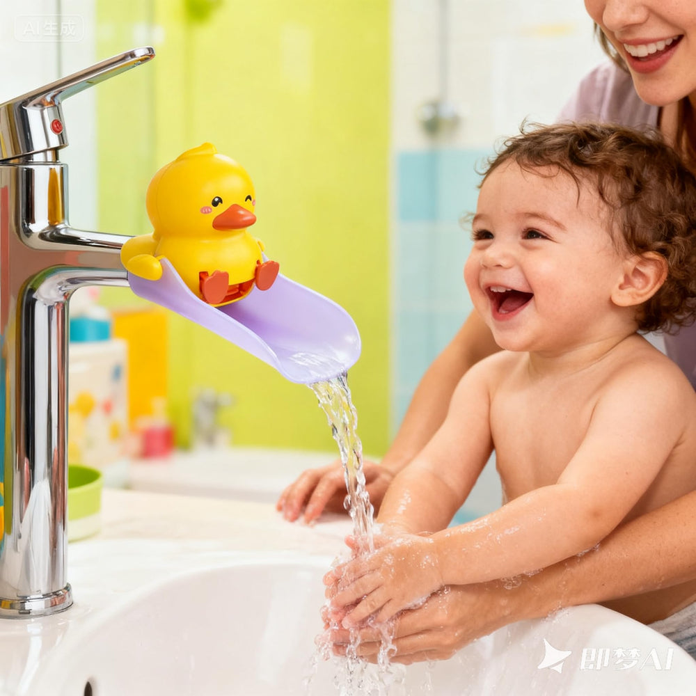 Skyroku Duck-Tastic kids water reach supports independent handwashing routines