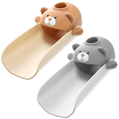 Skyroku faucet extender front view demonstrates kid-friendly reach for handwashing.