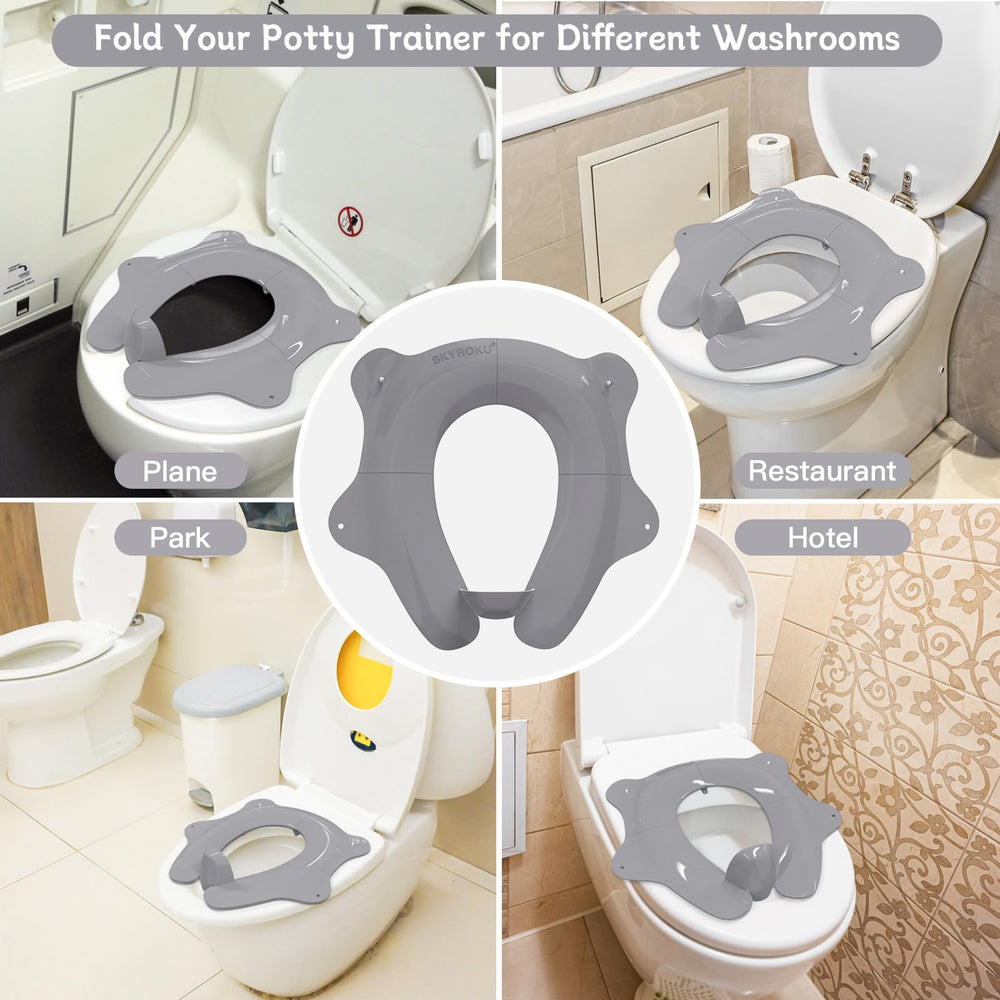 SKYROKU fits most toilets for ages 2–6 at home or away.