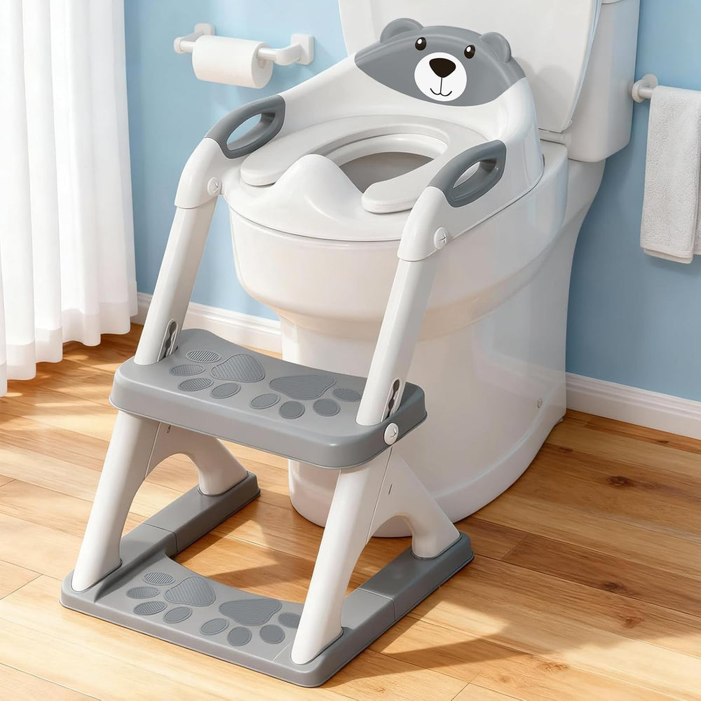 SKYROKU potty seat with 6-height adjustment demonstrates a secure fit for growing toddlers.