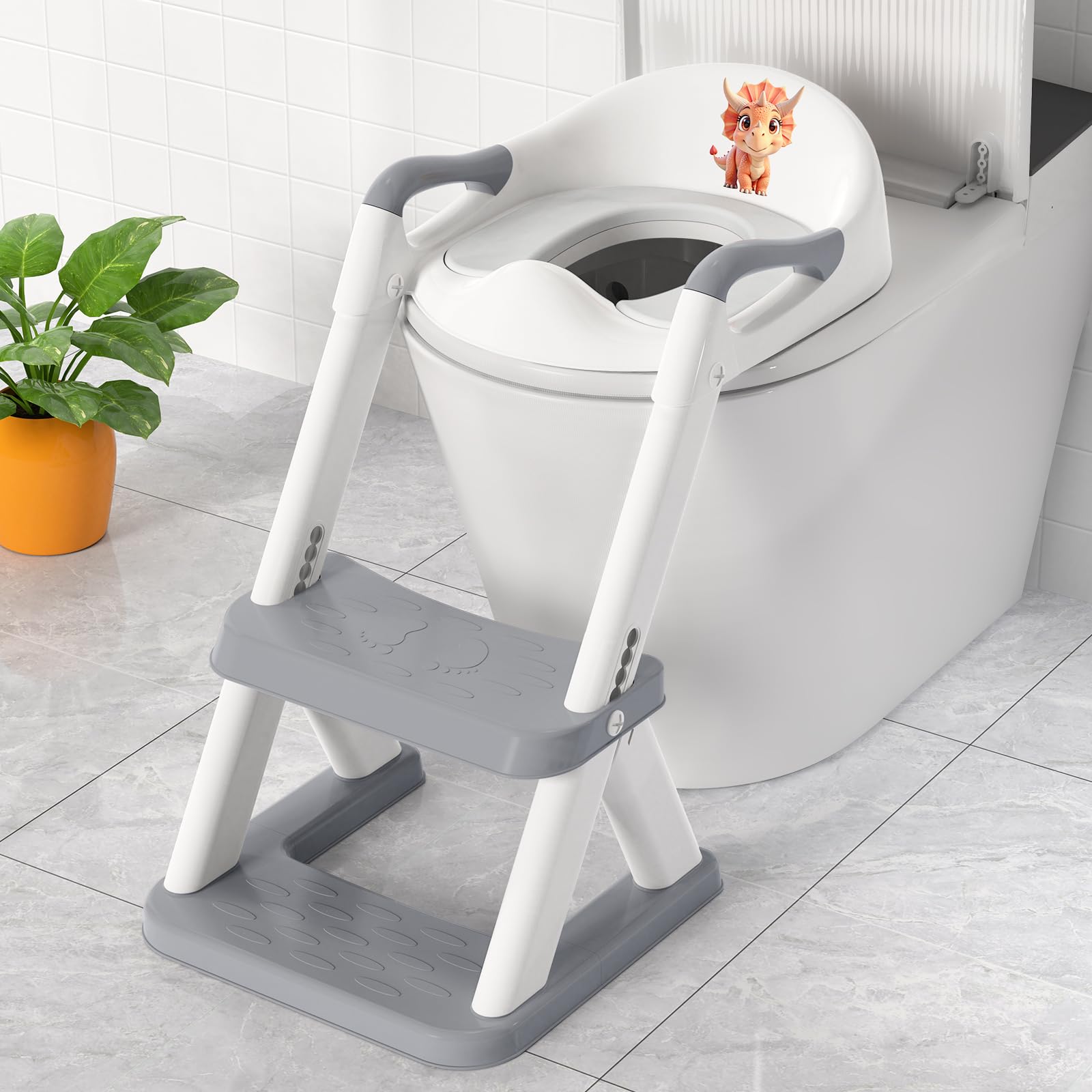 SKYROKU 8868 front view shows stable fit for standard and elongated toilets