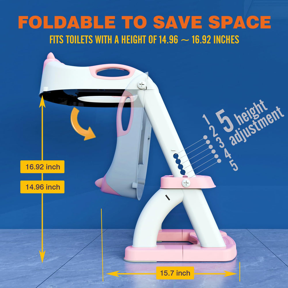 SKYROKU potty seat dishwasher-safe cushion for thorough cleaning.