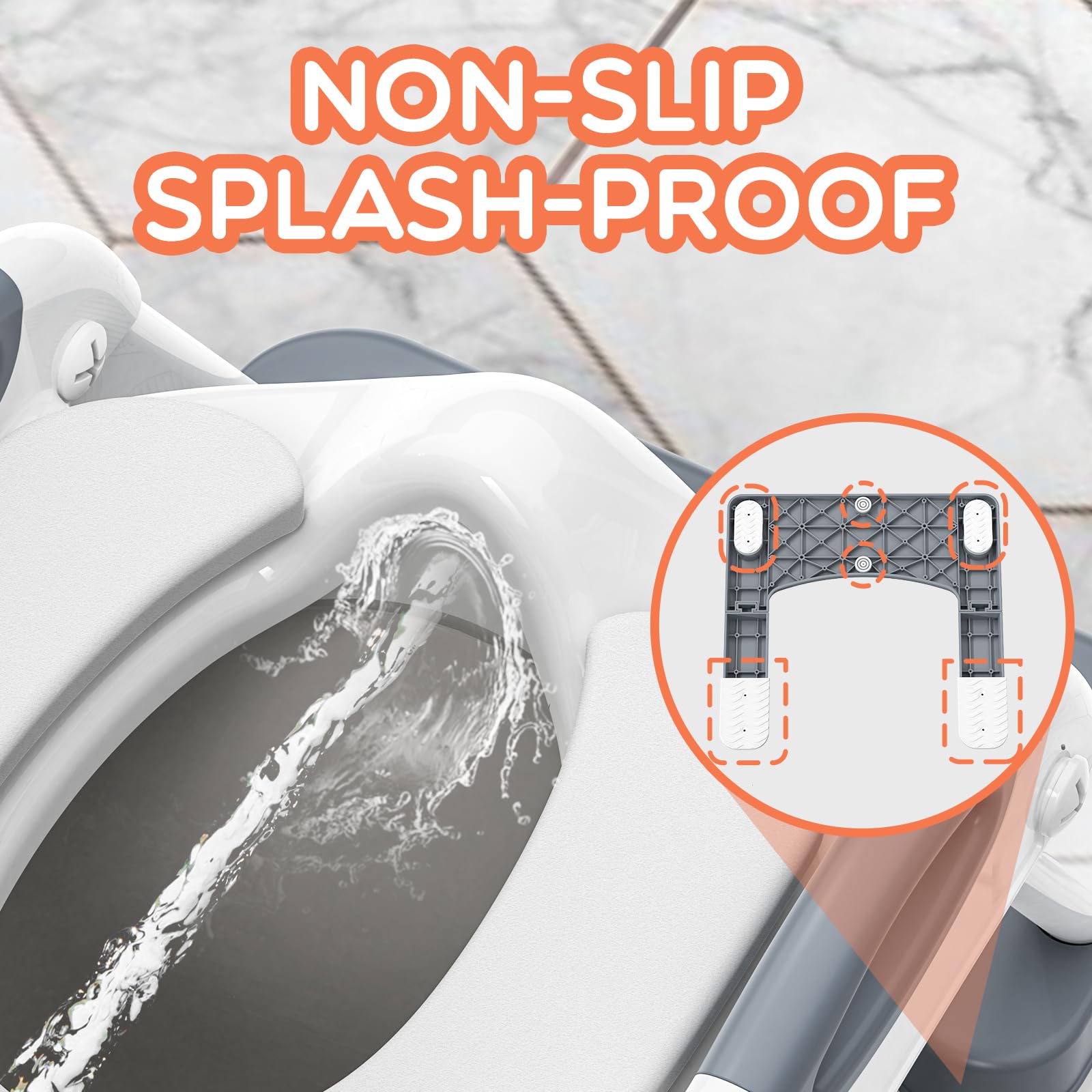 SKYROKU wide-base stability emphasizes wobble-free use for confident potty sessions.