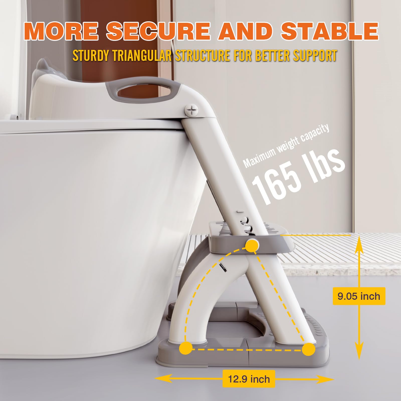 SKYROKU 2in1-step-stool for reaching sinks and books