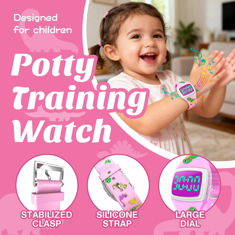 Skyroku Potty Watch large dial for easy reading by kids.
