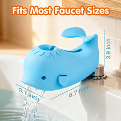 Skyroku toddler faucet extender extended spout demonstrates closer reach for kid-friendly handwashing