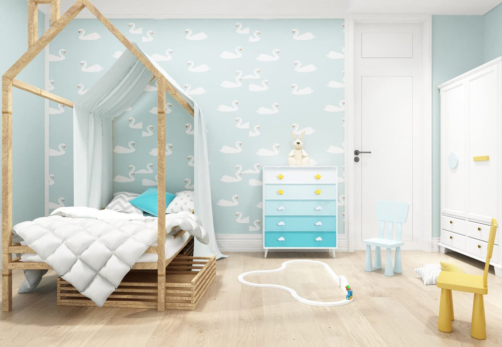 Skyscraper drawer handle cloud white blends with decor and organizes spaces.