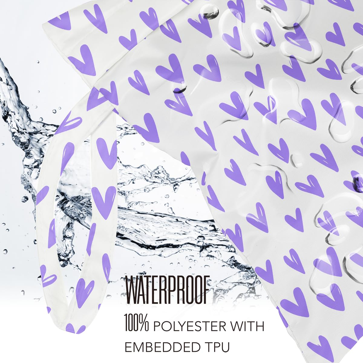 Sldpngo wet bag purple heart pattern adds stylish travel flair