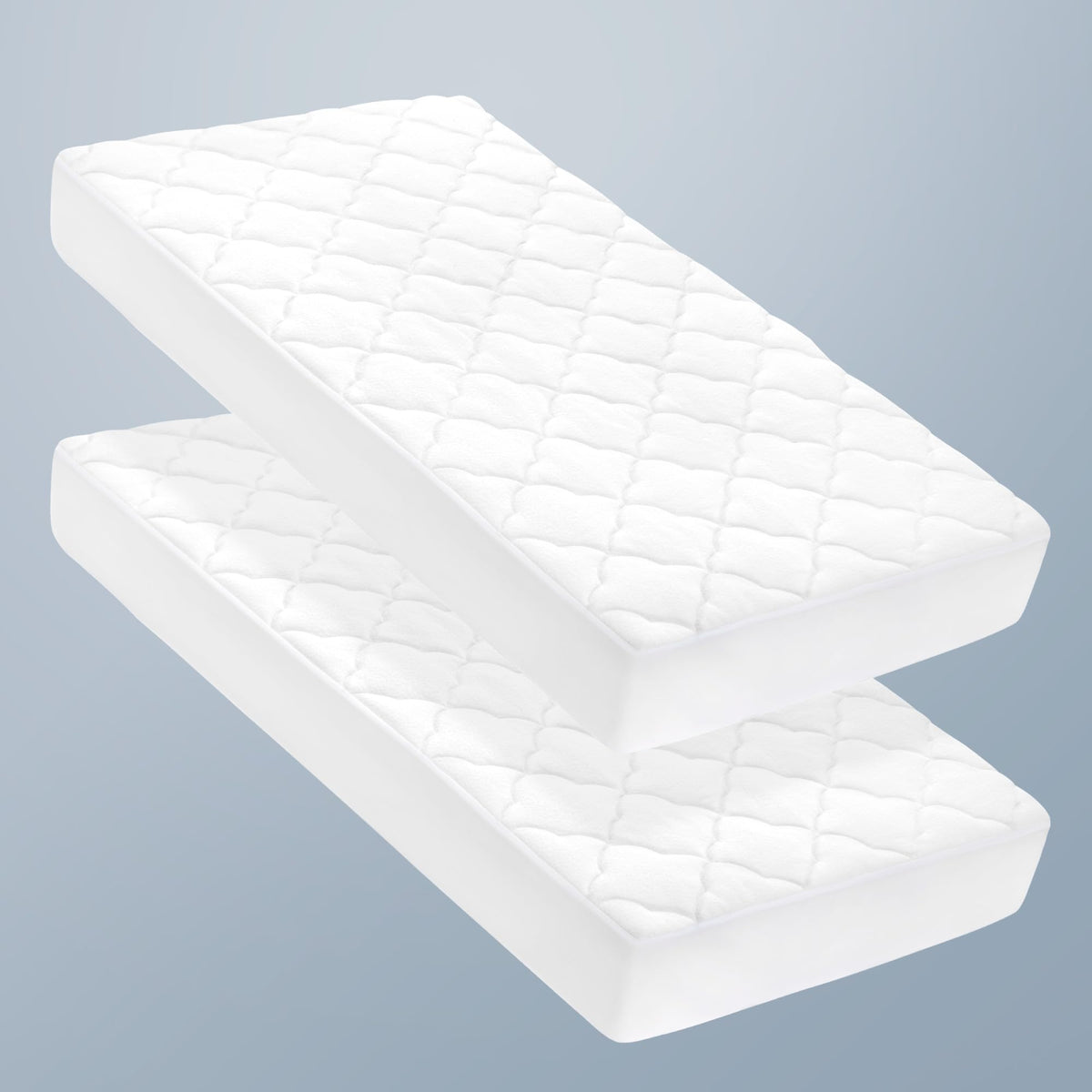SLEEP ZONE crib mattress protector top cover showing ultra-soft breathable fabric for baby comfort