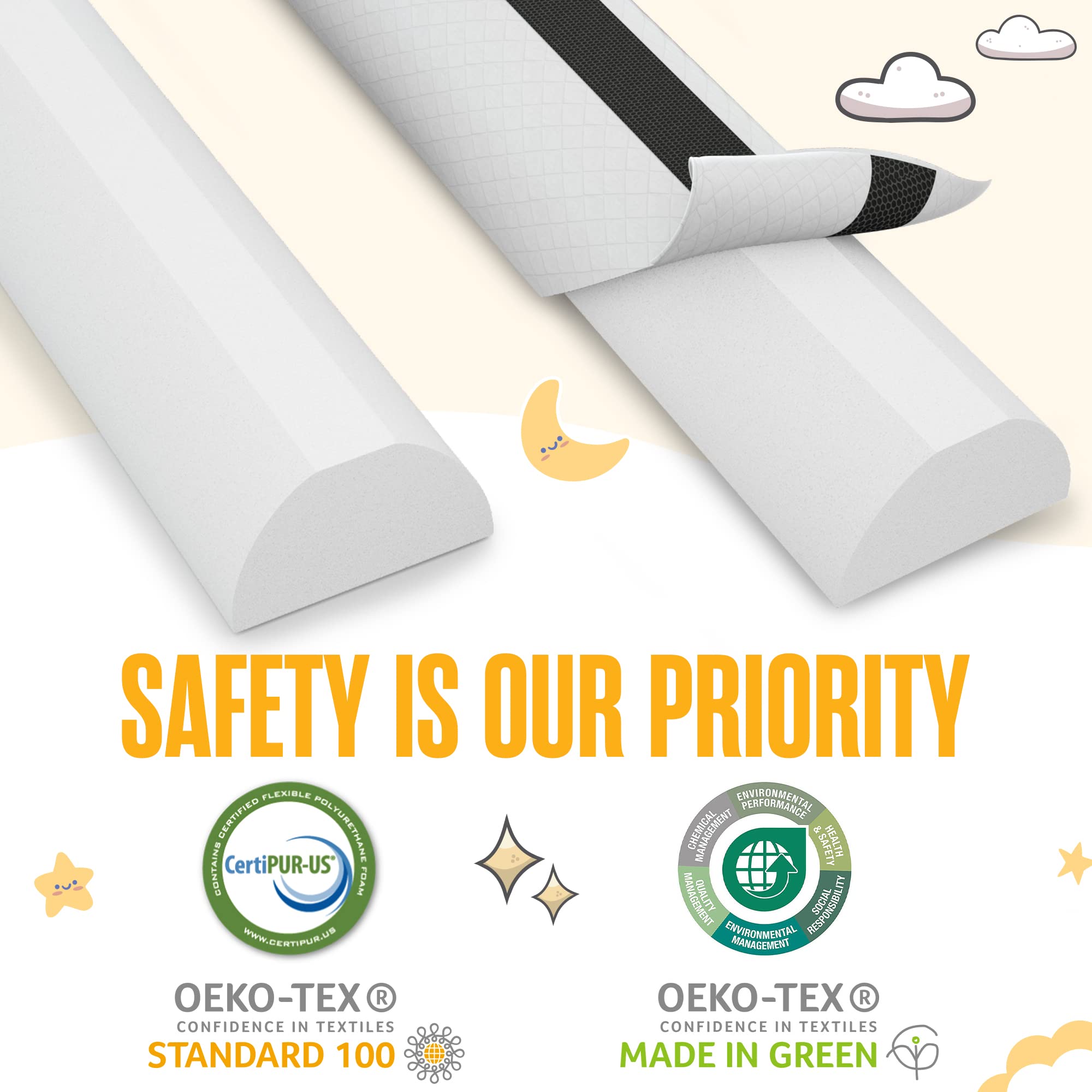 Sleepah bed rail waterproof removable cover shown for easy cleaning and healthy sleep