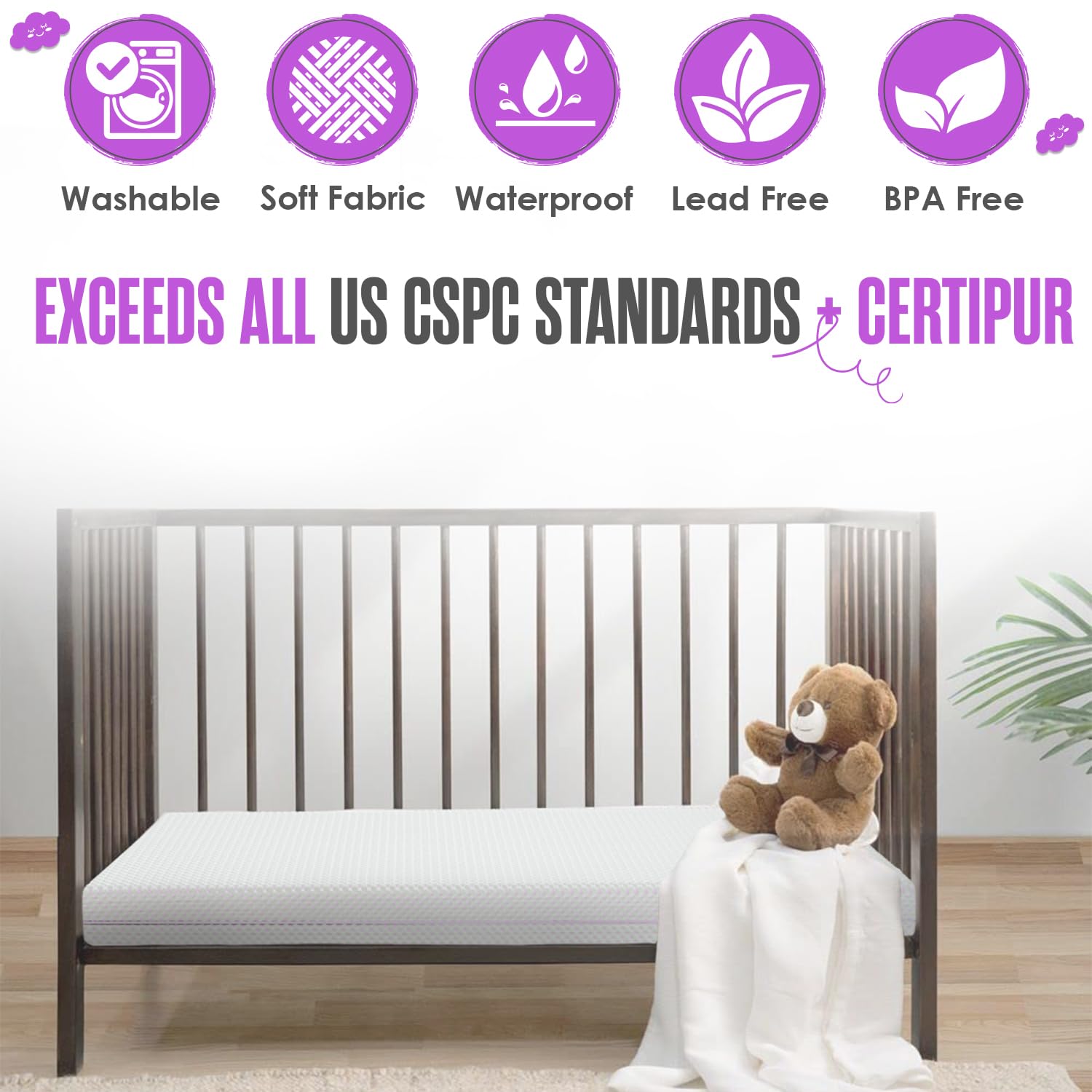 Sleepah flame-resistant inner cover without fiberglass