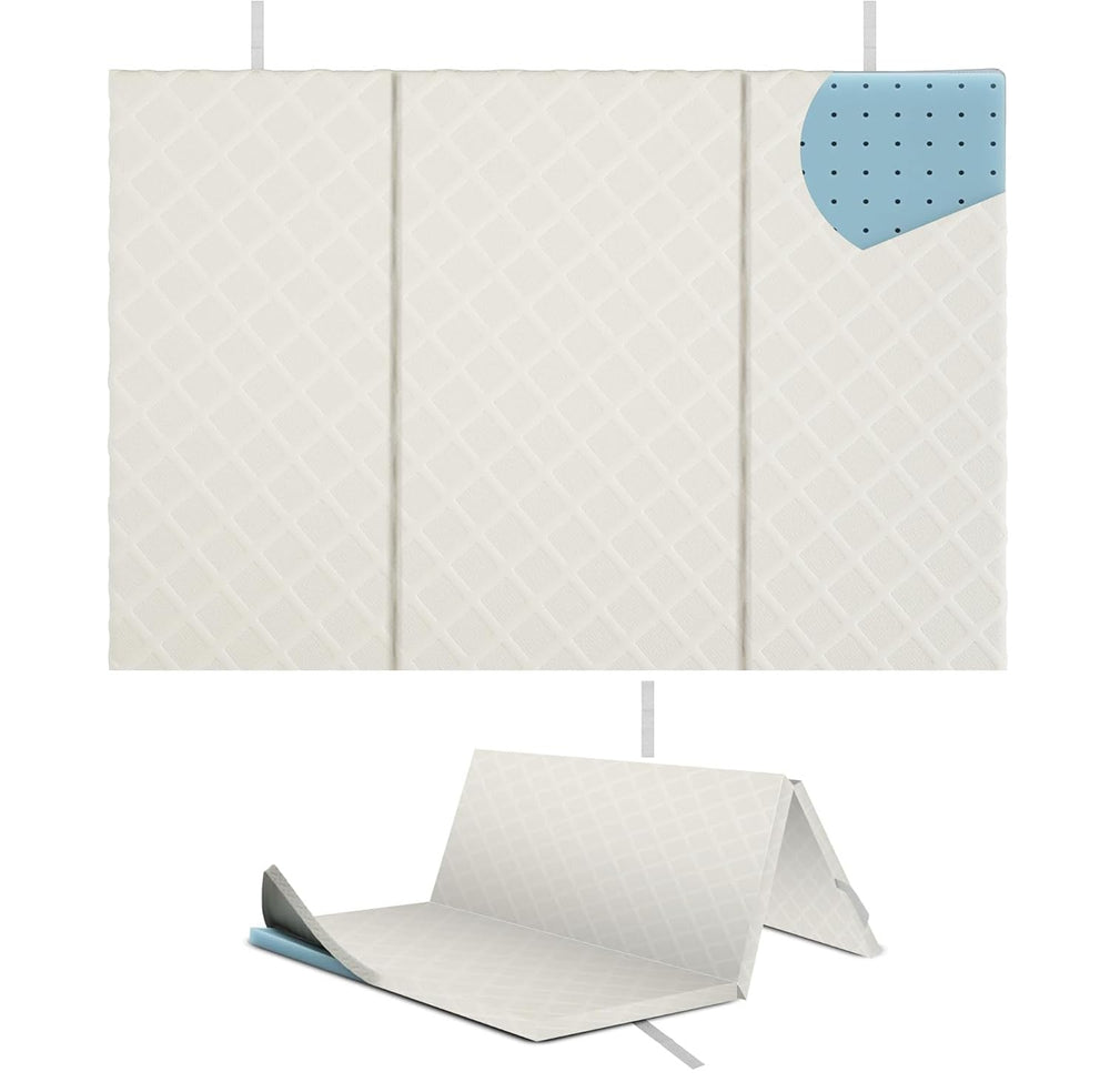 Sleepah pack-n-play mattress cover in a playpen offers a safe, snug sleeping surface.
