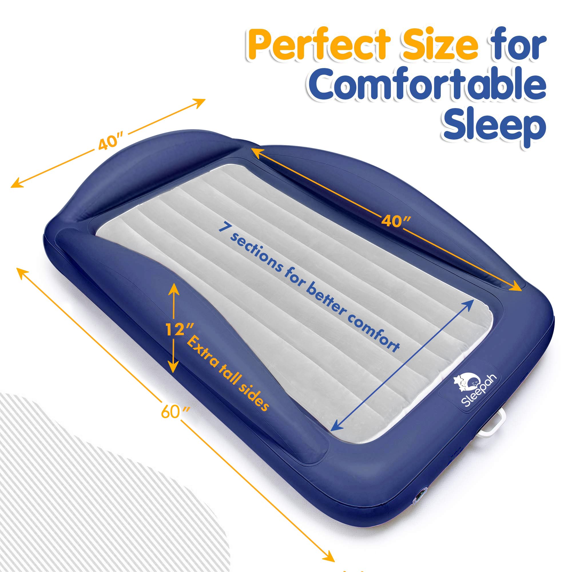 Sleepah portable kids air mattress with carry case for easy travel storage