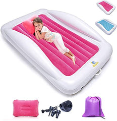 Sleepah coral travel bed with pump included enables quick setup.