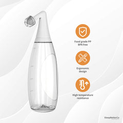 SleepBetterCo ergonomic design handheld use offers comfortable cleansing.