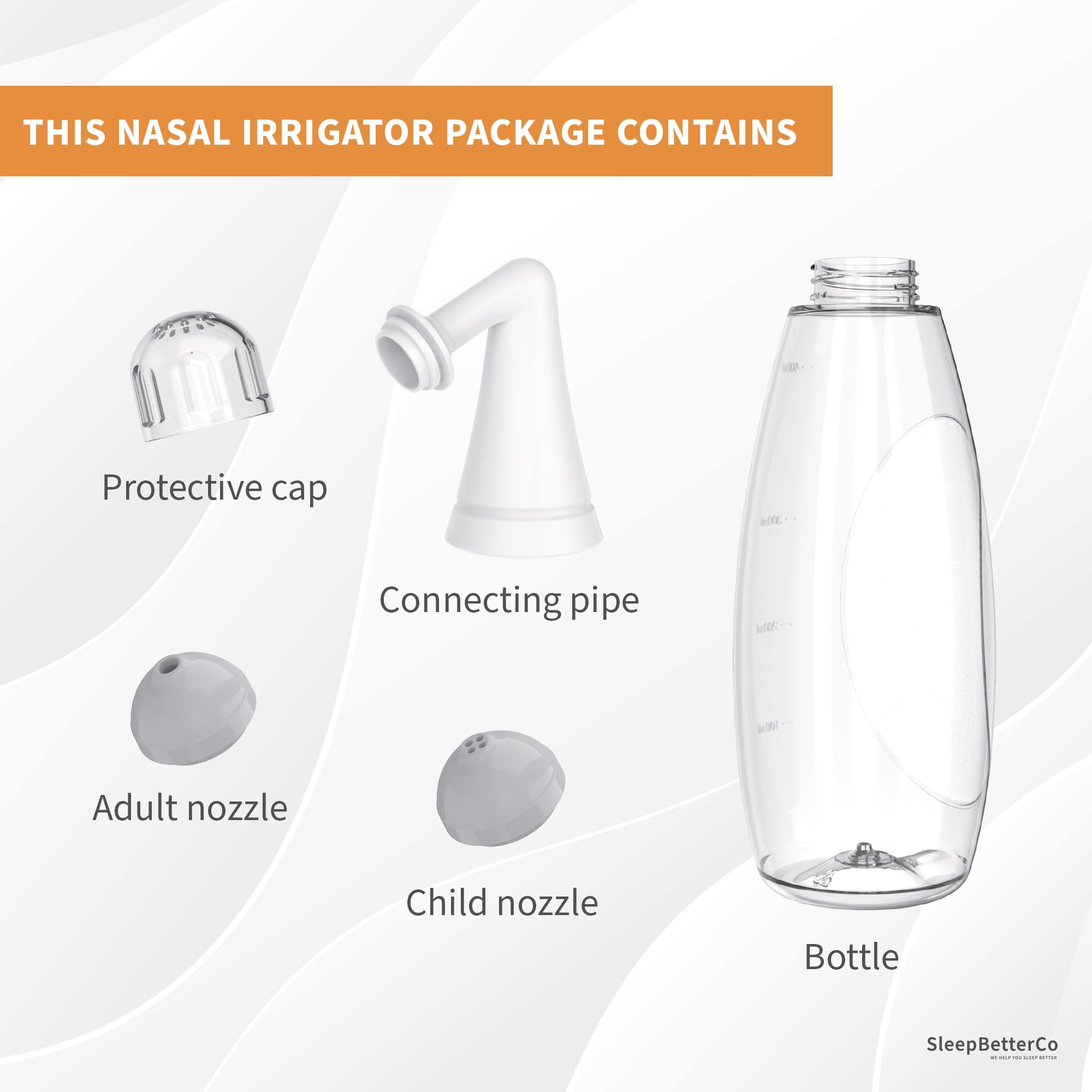 SleepBetterCo transparent light-grey bottle shows high-temperature resistance for safe cleaning.
