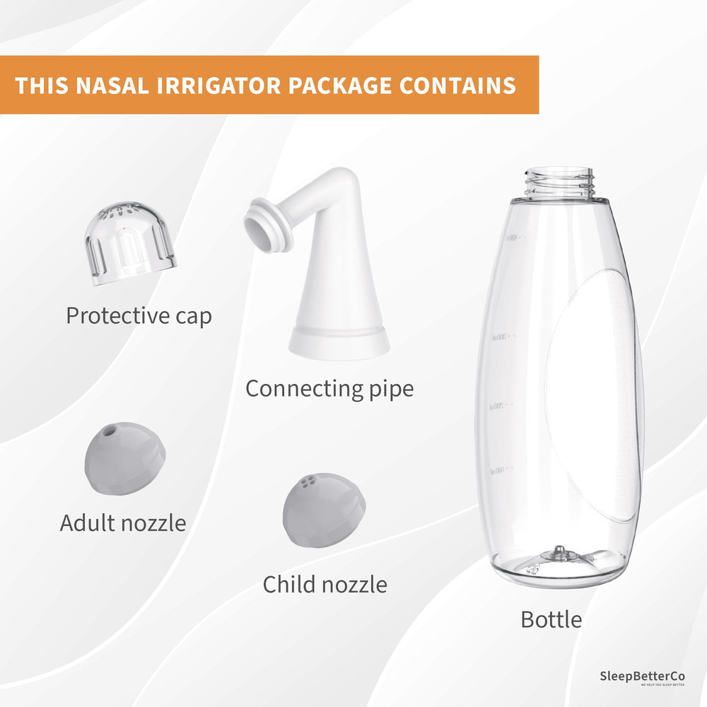 SleepBetterCo transparent light-grey bottle shows high-temperature resistance for safe cleaning.