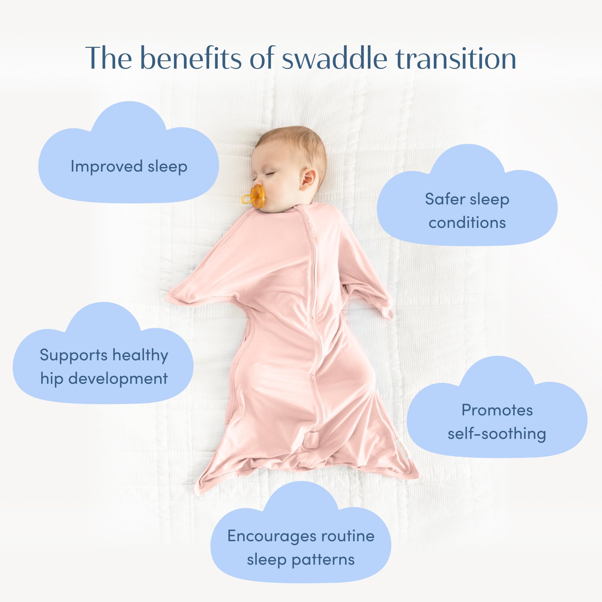 SleepingBaby Bamboo Zipadee-Zip EverSoft fabric close-up emphasizes skin-friendly comfort.