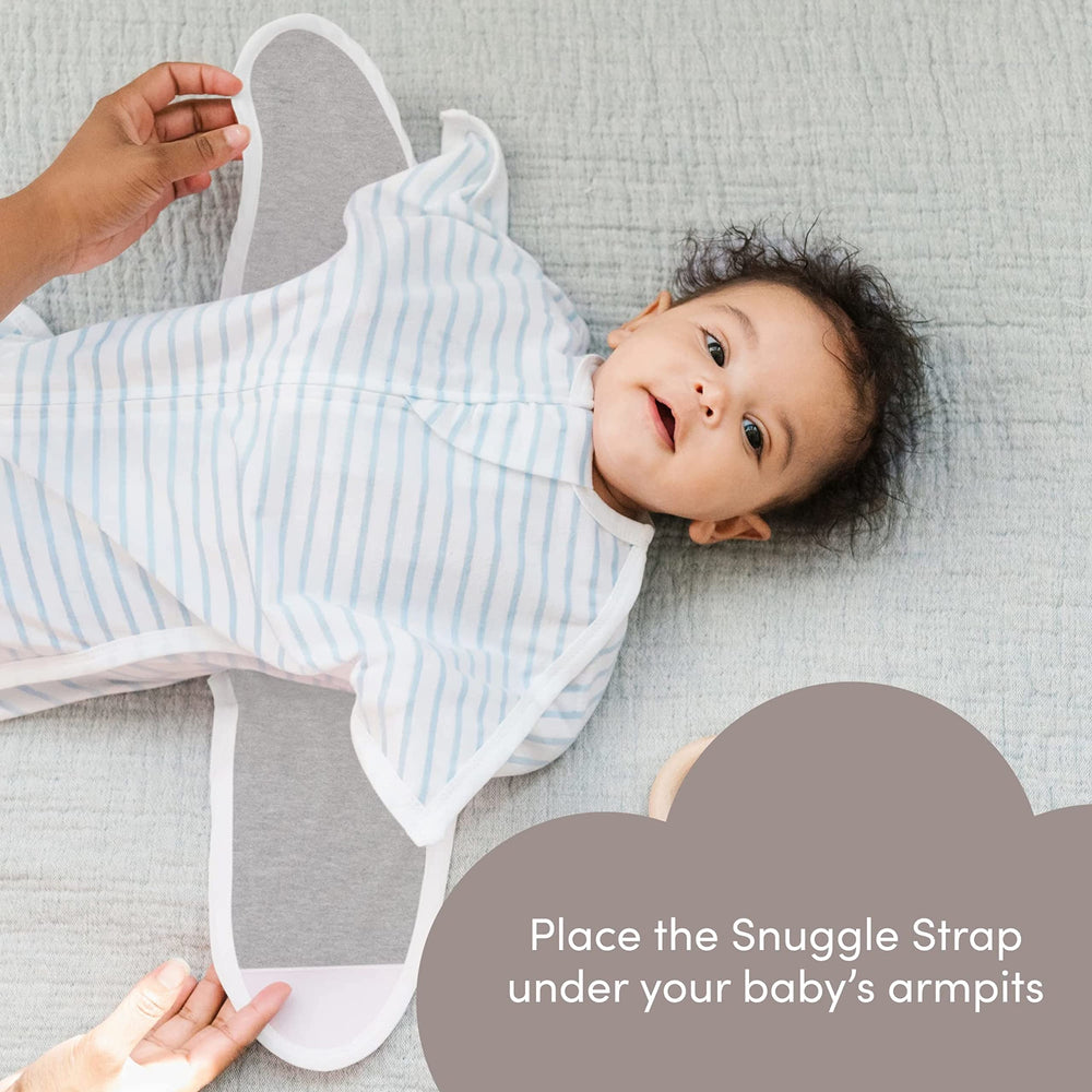 SleepingBaby Snuggle Strap close-up shows breathable fabric and soft construction.
