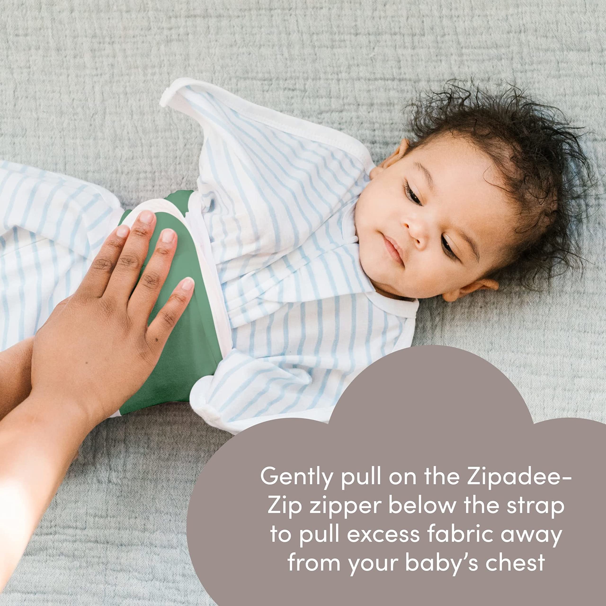 SleepingBaby Snuggle Strap keeps baby cozy while still allowing movement.