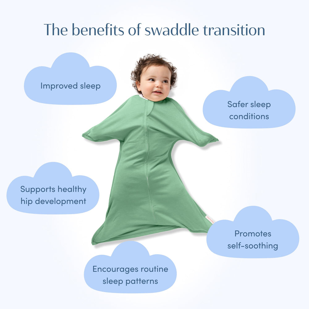 SleepingBaby soft fabric swaddle Basil large for cozy sleep space