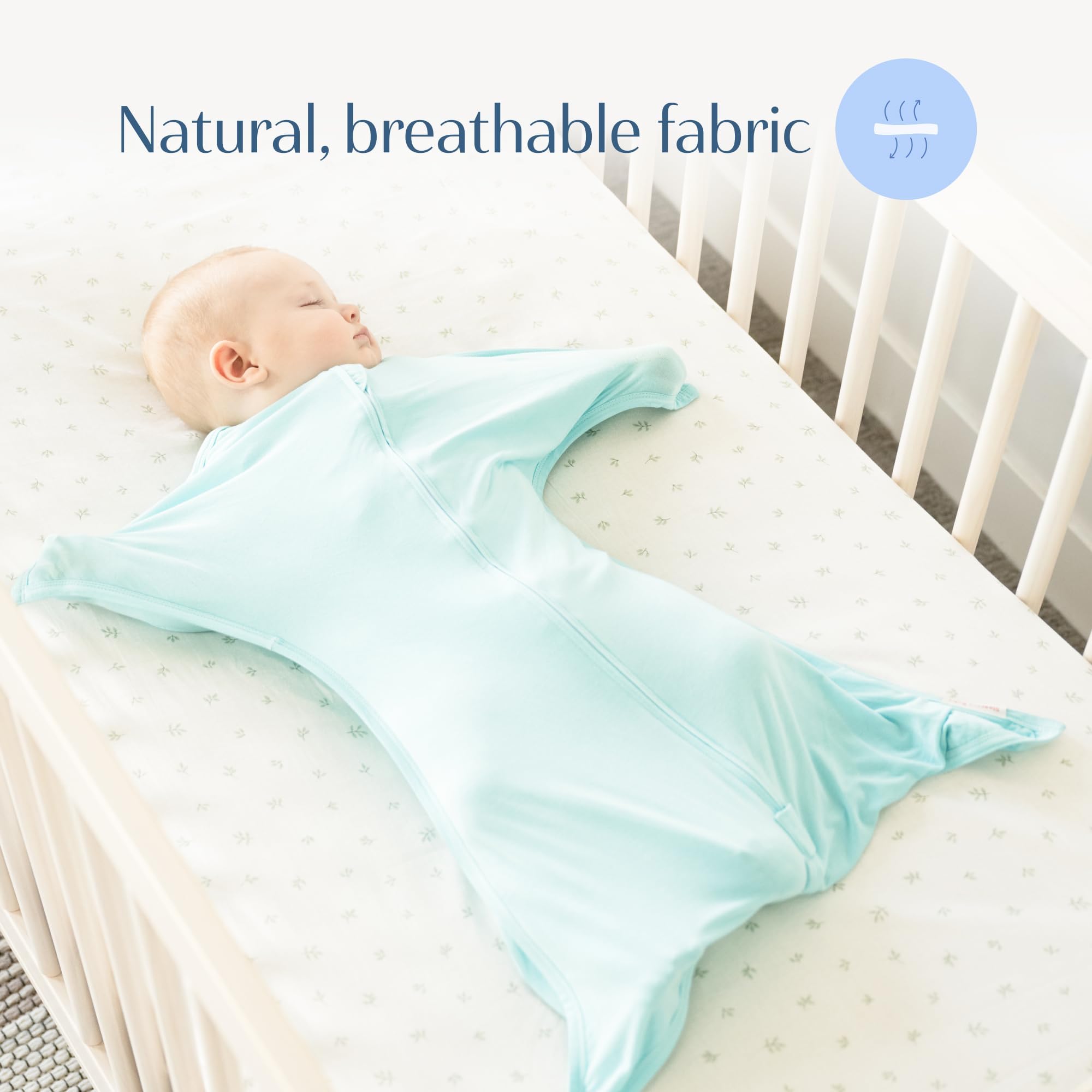 SleepingBaby Summer pastel colors swaddle showcases soft aesthetics and baby friendly mood lighting.