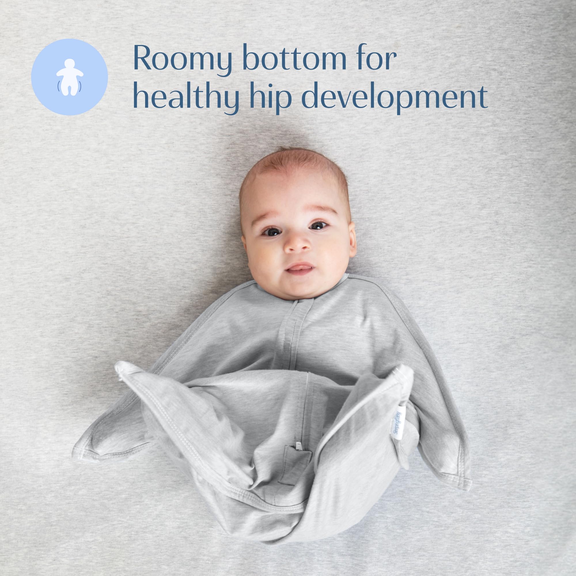 SleepingBaby Zipadee-Zip arms-up sleep design promotes secure, soothing sleep