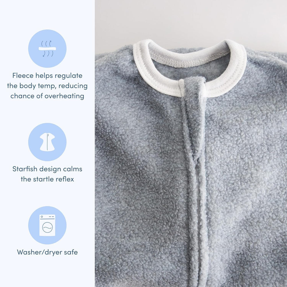 SleepingBaby Zipadee-Zip lavender zip-details illustrate secure closure for dependable night layers.