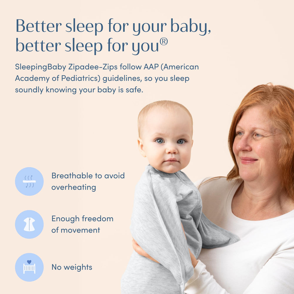SleepingBaby Zipadee-Zip Recharge Silver Heather fabric texture