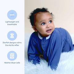 SleepingBaby Zipadee-Zip roomy-fit shot highlights leg movement space