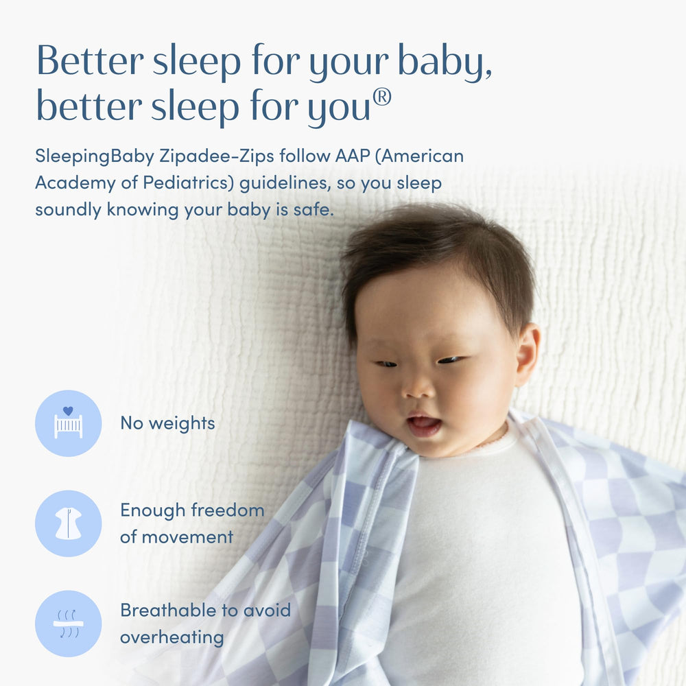 SleepingBaby Zipadee-Zip promotes calmer sleep with gentle pressure