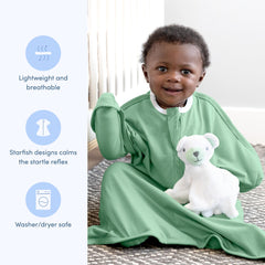 SleepingBaby Zipadee-Zip Basil roomy fit for natural leg movement
