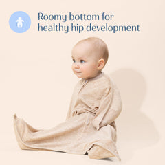 SleepingBaby Zipadee-Zip hip-room design supports leg movement