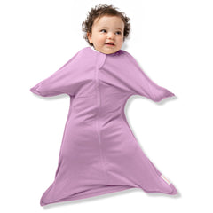 SleepingBaby Zipadee-Zip lavender front view promotes snug womb-like comfort for calmer sleep