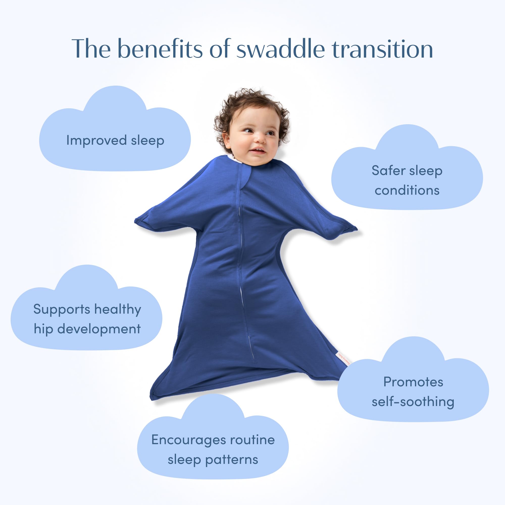 SleepingBaby Zipadee-Zip packaging in navy with clear product presentation.