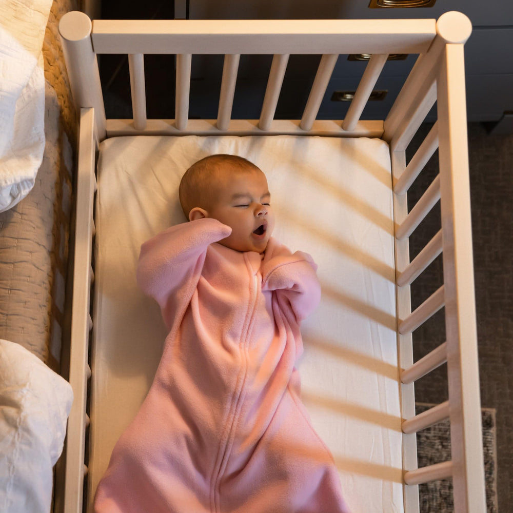 SleepingBaby Zipadee-Zip rose pink keeps transitional sleep calm for longer stretches