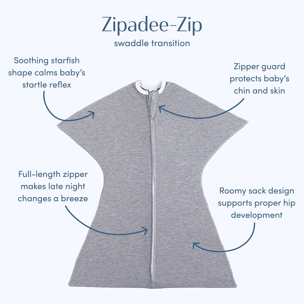 SleepingBaby Zipadee-Zip starfish design provides womb-inspired snugness