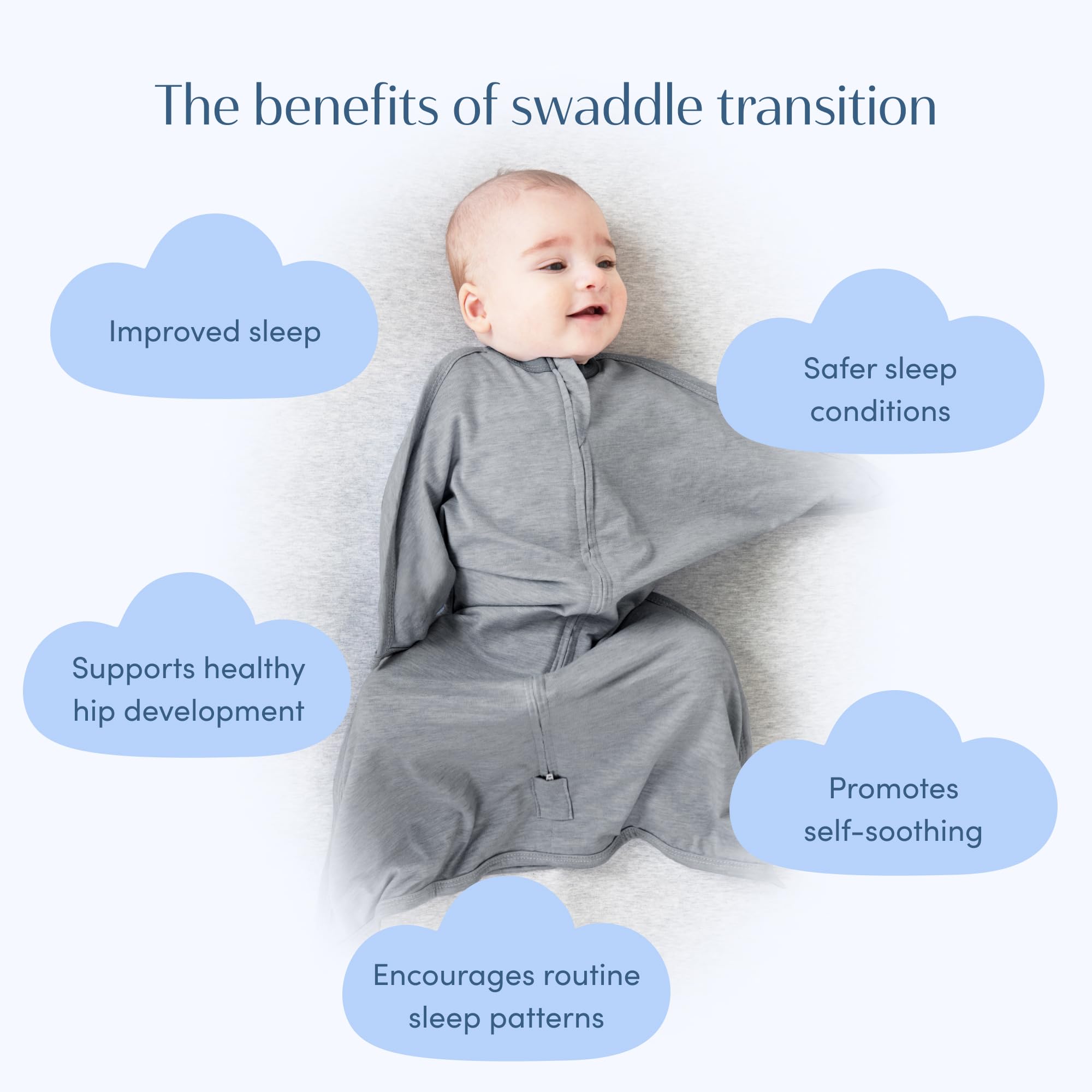 SleepingBaby Zipadee-Zip transition swaddle aiding soothing routine