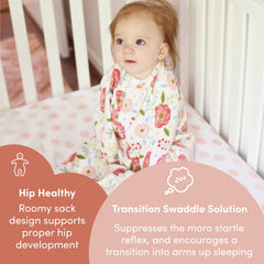 SleepingBaby Zipadee-Zip two-way zipper detail for easy night changes.