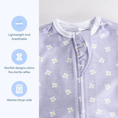 SleepingBaby Zipadee-Zip zipper-for-diaper-changes enables quick, less-disruptive diaper changes.