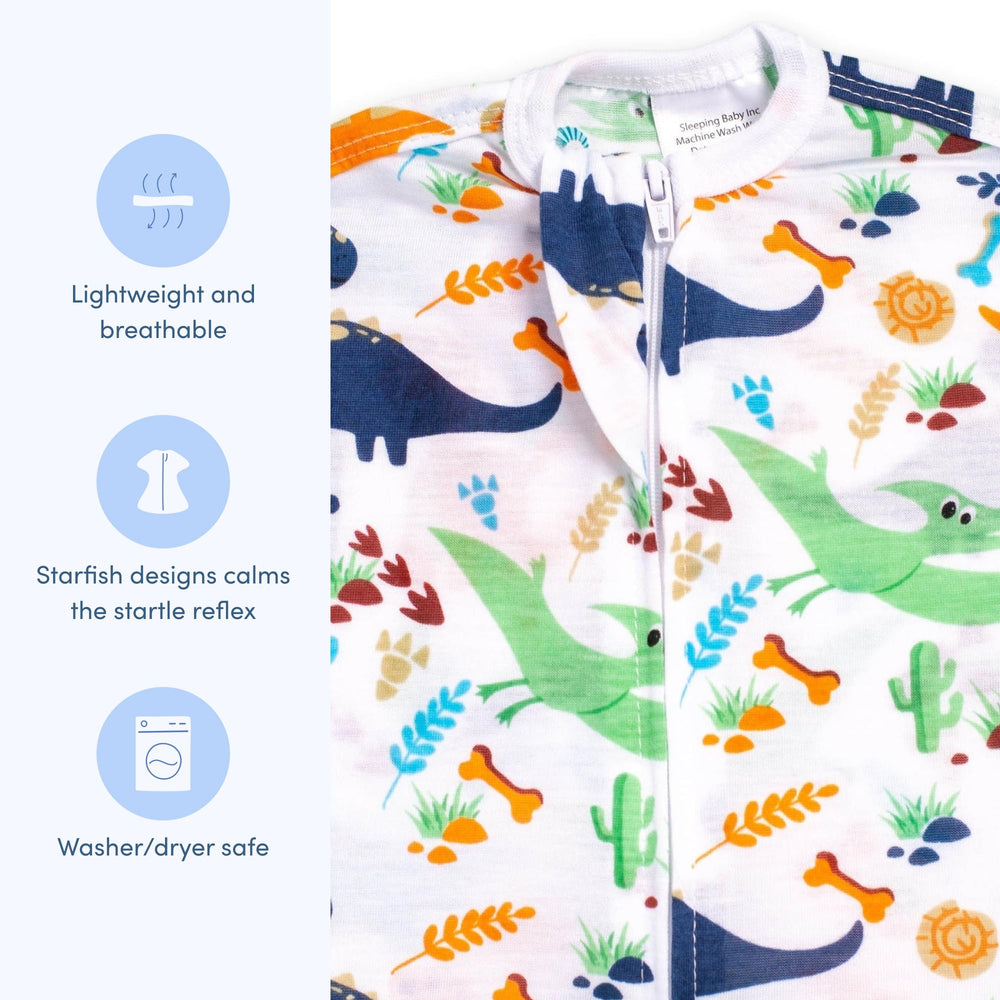 SleepingBaby Zipadee-Zip zipper feature enabling quick diaper changes.