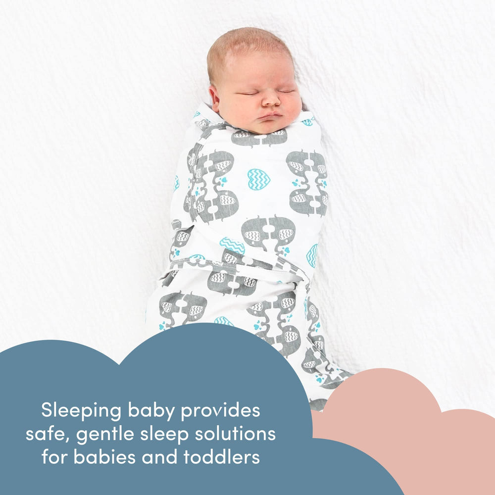 SleepingBaby Zippy Swaddle care instructions—wash inside out