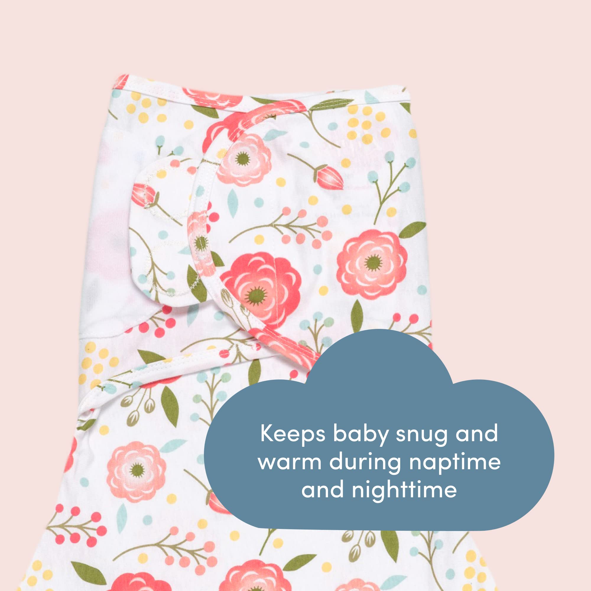 SleepingBaby Zippy Swaddle easy-care washing instructions improve cleaning convenience.