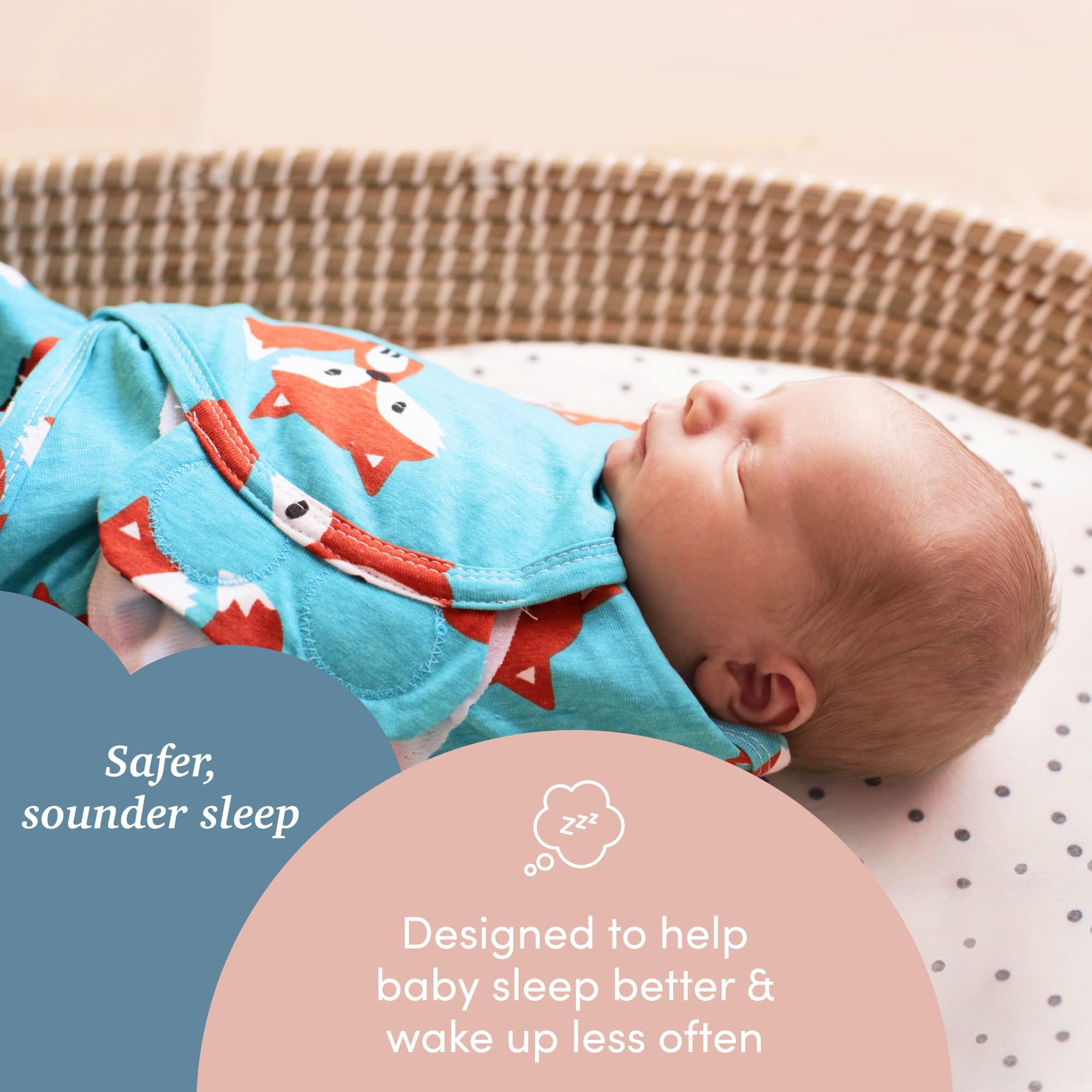 SleepingBaby Zippy Swaddle in a nursery for snug, restful sleep.