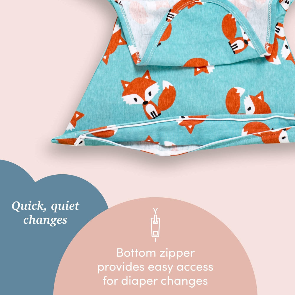 SleepingBaby Zippy Swaddle breathable soft fabric for comfortable wear.